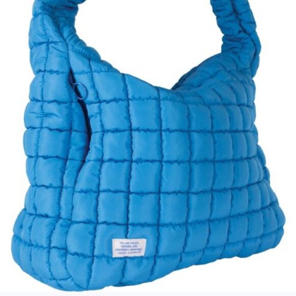 Simply Southern Hobo Puff Shoulder Bag -  Cerulean Blue - Picture 1 of 2